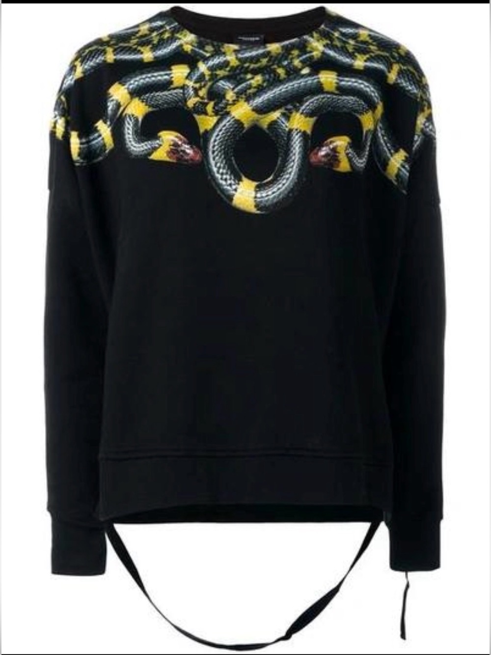 Marcelo Burlon County of Milan Snake Printed Sweatshirt Crewneck Black Size M
